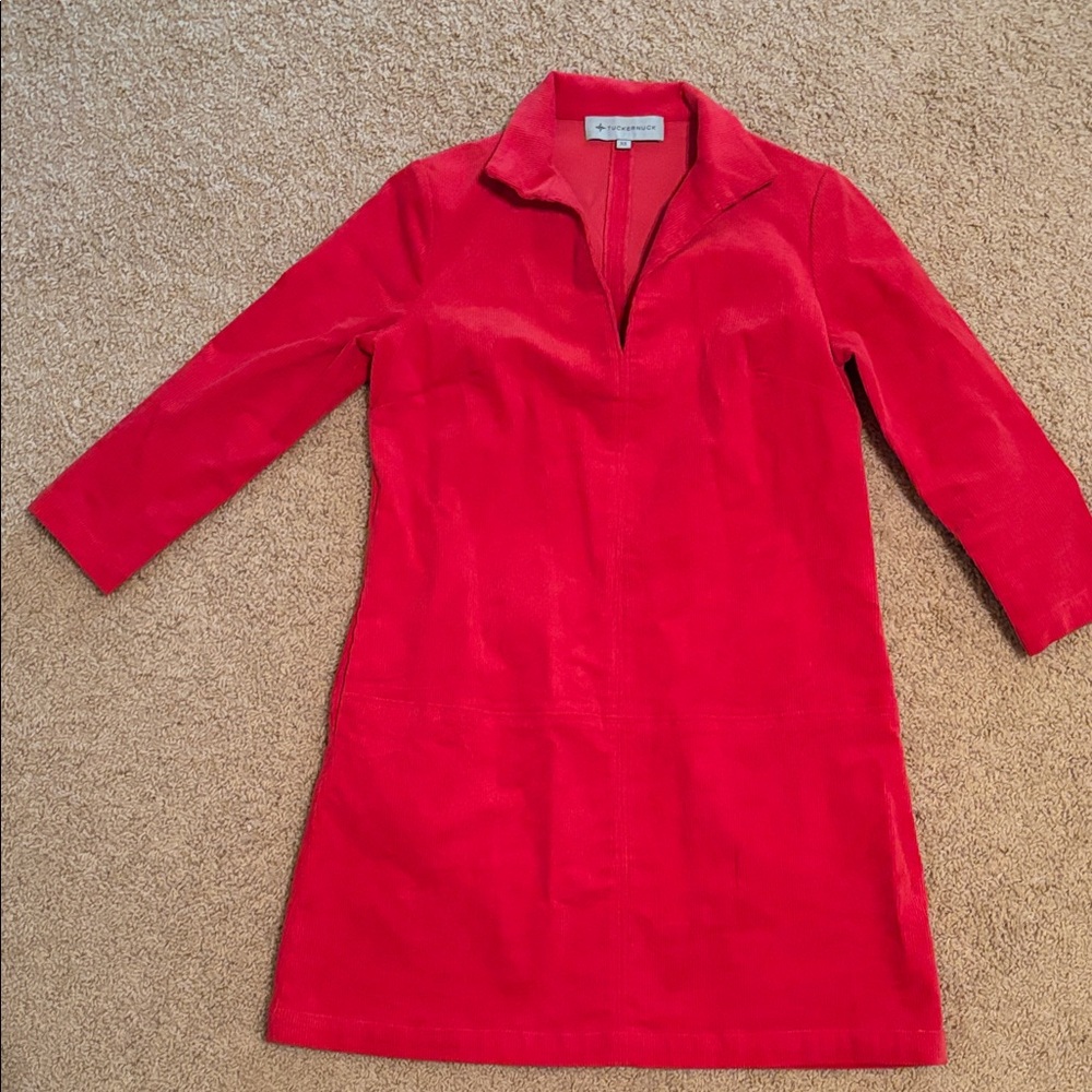 Tuckernuck Vibrant Red Long Sleeve Dress